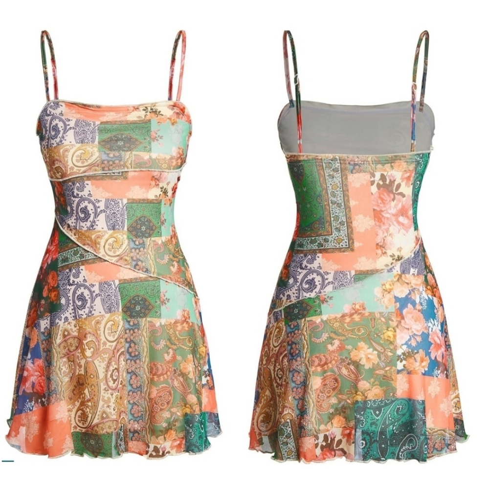 Patchwork Mini Dress